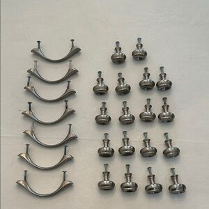 Silver Cabinet Handles and Knobs Set